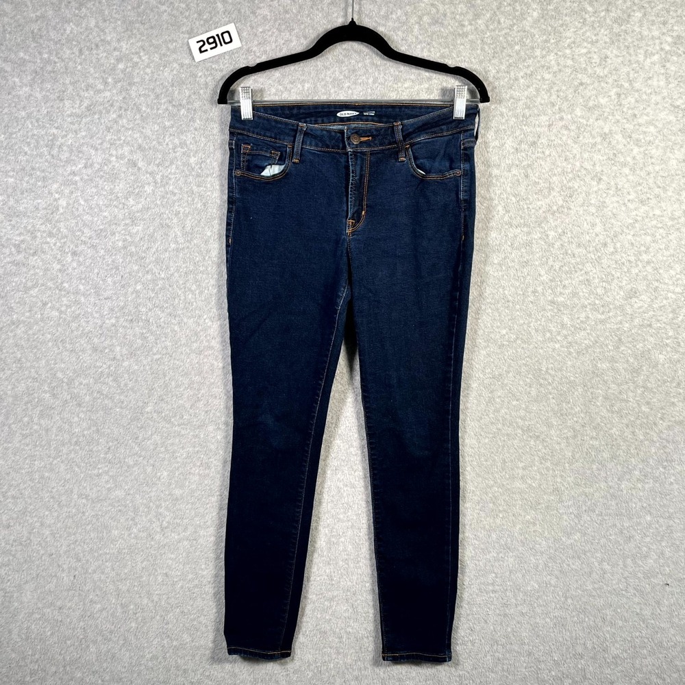 Old Navy Rockstar Super Skinny Jeans Women 6 Blue Denim Cotton Stretch Dark Wash